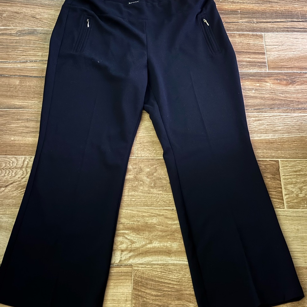 Navy Blue Women's Pants - Pull On